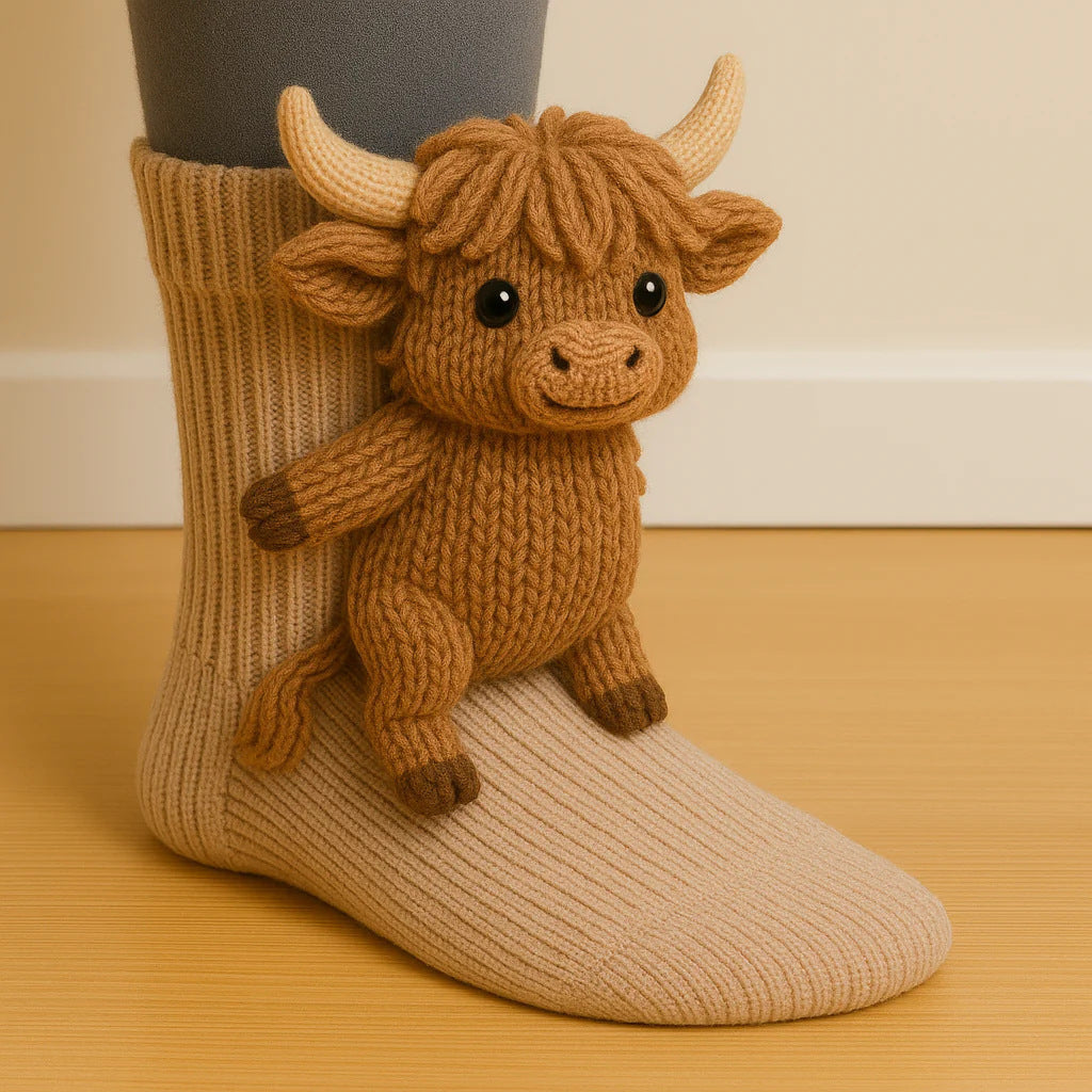 Plush Crochet Animal Cute Animal Socks